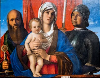 Madonna e Criança, com São Paulo e São Jorge